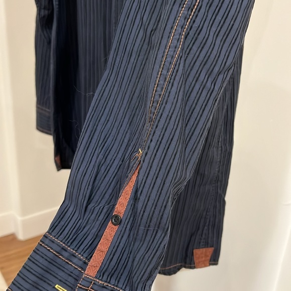 Blue Pronto Uomo Size 2XL Mens Shirt - Picture 6 of 7